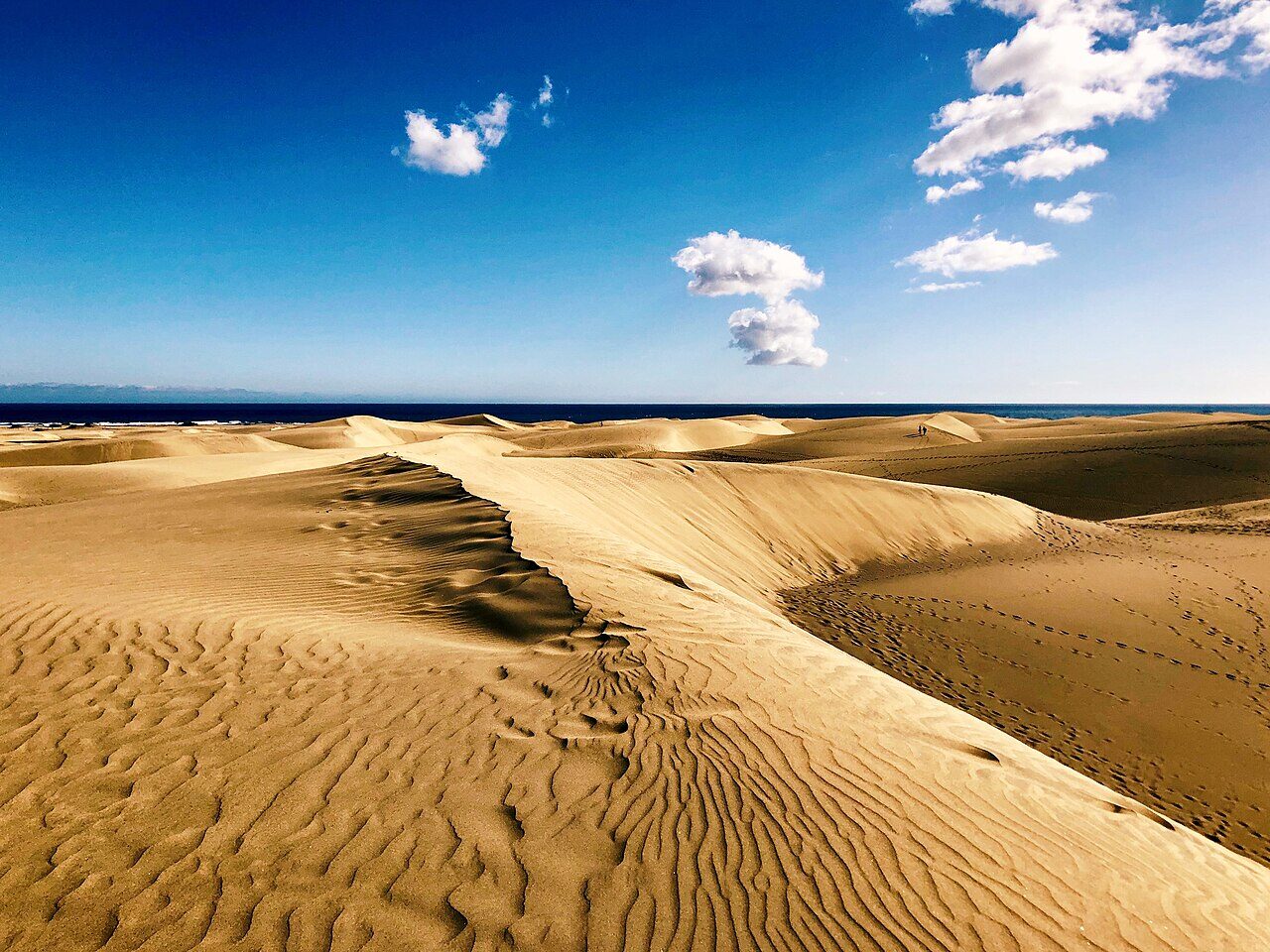 Dunas de Maspalomas en el sur de Gran Canaria